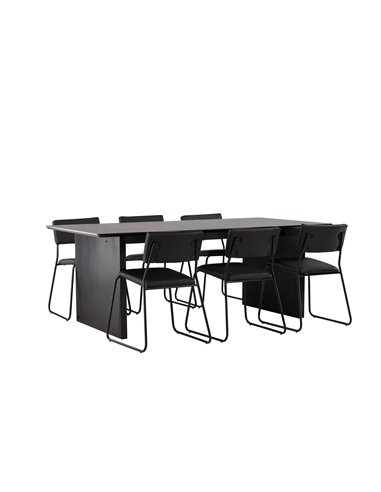 Matgrupp Vail med Kenth matstolar, 200 × 100 cm
