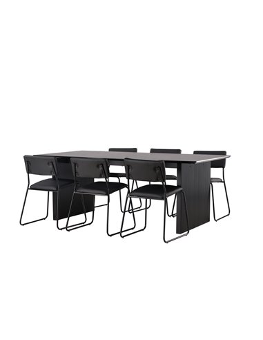 Matgrupp Vail med Kenth matstolar, 200 × 100 cm