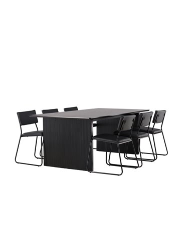 Matgrupp Vail med Kenth matstolar, 200 × 100 cm