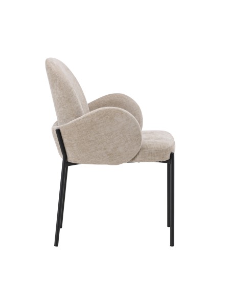 Matstol Blom, Beige/Svart