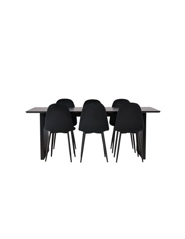 Matgrupp Vail med Polar matstolar, 200 × 100 cm