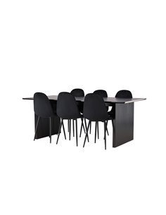 Matgrupp Vail med Polar matstolar, 200 × 100 cm 2