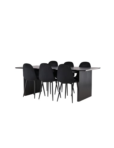 Matgrupp Vail med Polar matstolar, 200 × 100 cm