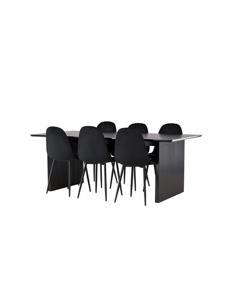Matgrupp Vail med Polar matstolar, 200 × 100 cm