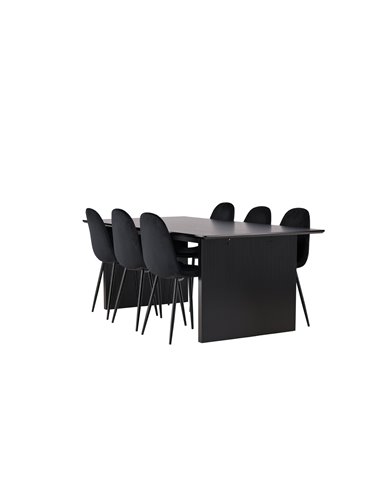 Matgrupp Vail med Polar matstolar, 200 × 100 cm