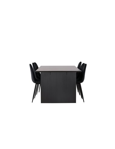 Matgrupp Vail med Polar matstolar, 200 × 100 cm