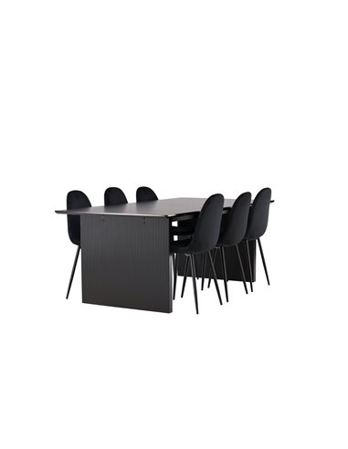 Matgrupp Vail med Polar matstolar, 200 × 100 cm