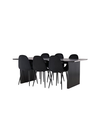 Matgrupp Vail med Polar matstolar, 200 × 100 cm