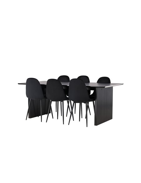 Matgrupp Vail med Polar matstolar, 200 × 100 cm