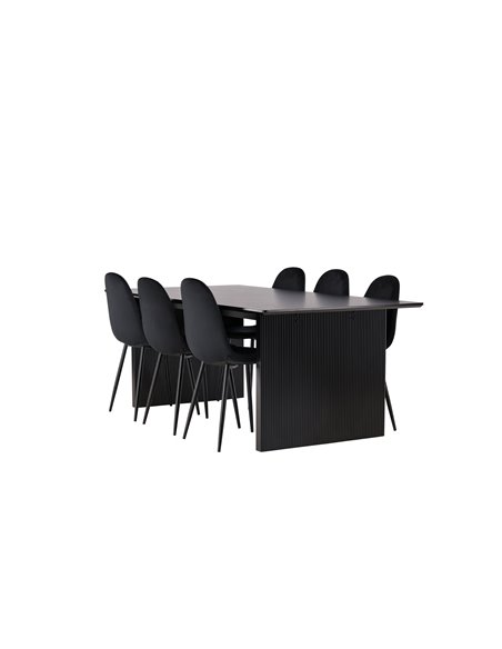 Matgrupp Vail med Polar matstolar, 200 × 100 cm
