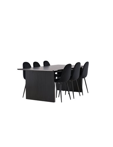 Matgrupp Vail med Polar matstolar, 200 × 100 cm