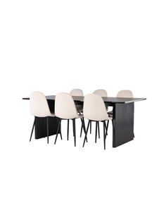 Matgrupp Vail med Polar matstolar, 200 × 100 cm 2