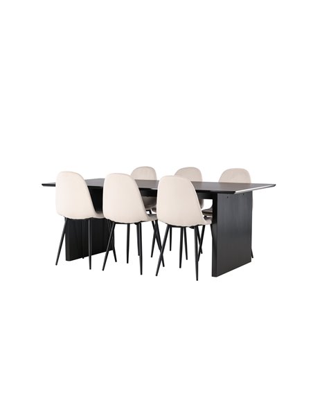 Matgrupp Vail med Polar matstolar, 200 × 100 cm