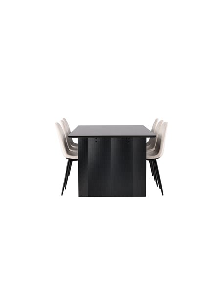 Matgrupp Vail med Polar matstolar, 200 × 100 cm