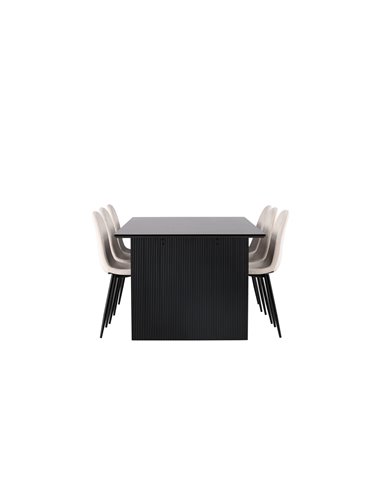 Matgrupp Vail med Polar matstolar, 200 × 100 cm