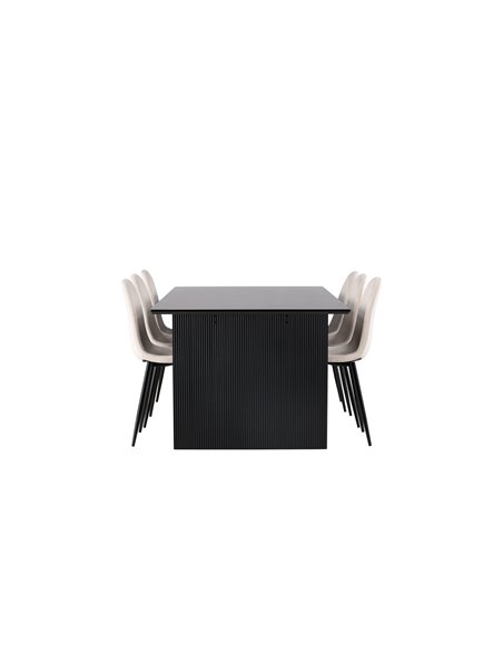 Matgrupp Vail med Polar matstolar, 200 × 100 cm