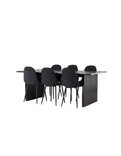 Matgrupp Vail med Polar matstolar, 200 × 100 cm