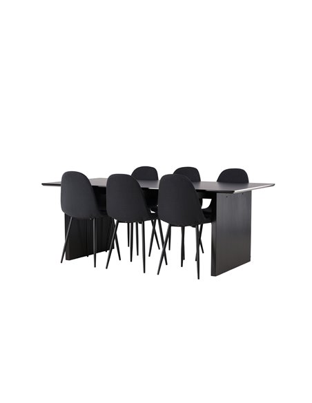 Matgrupp Vail med Polar matstolar, 200 × 100 cm