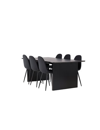 Matgrupp Vail med Polar matstolar, 200 × 100 cm