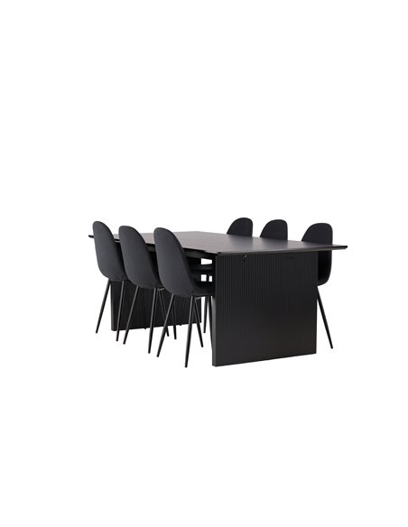 Matgrupp Vail med Polar matstolar, 200 × 100 cm