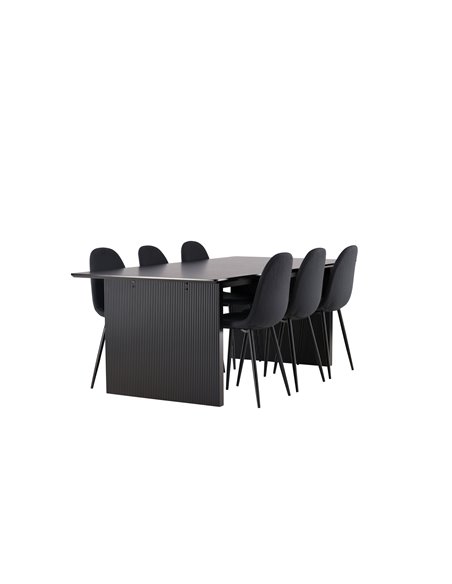 Matgrupp Vail med Polar matstolar, 200 × 100 cm
