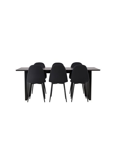 Matgrupp Vail med Polar matstolar, 200 × 100 cm