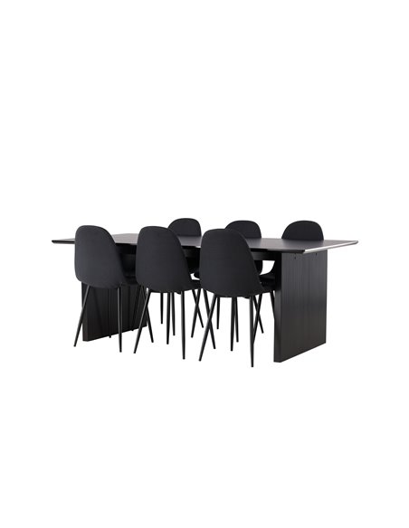 Matgrupp Vail med Polar matstolar, 200 × 100 cm