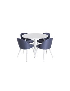 Matgrupp Plaza med Velvet matstolar