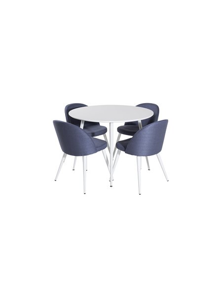 Matgrupp Plaza med Velvet matstolar