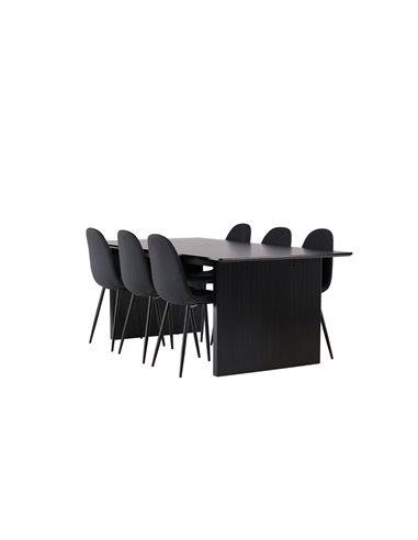 Matgrupp Vail med Polar matstolar, 200 × 100 cm