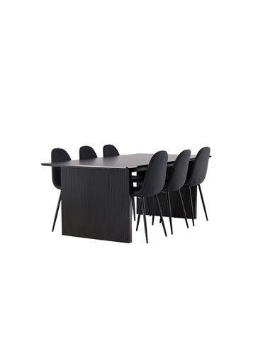 Matgrupp Vail med Polar matstolar, 200 × 100 cm