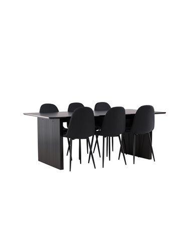 Matgrupp Vail med Polar matstolar, 200 × 100 cm