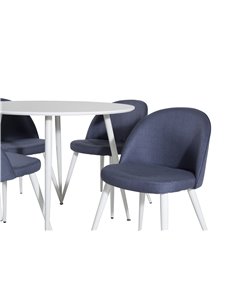 Matgrupp Plaza med Velvet matstolar 2