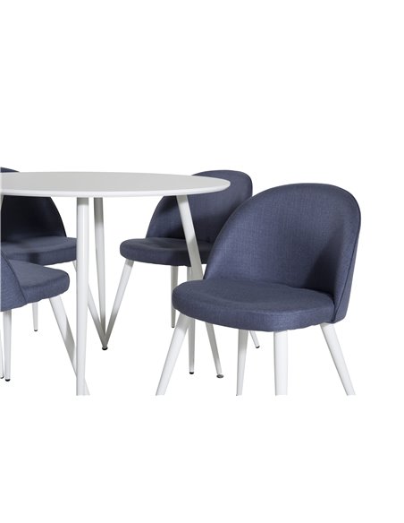 Matgrupp Plaza med Velvet matstolar