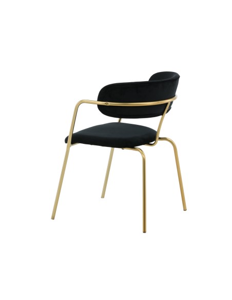 Matstol Arrow, Svart/Guld