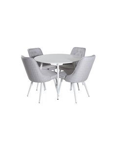Matgrupp Plaza med Velvet Deluxe matstolar