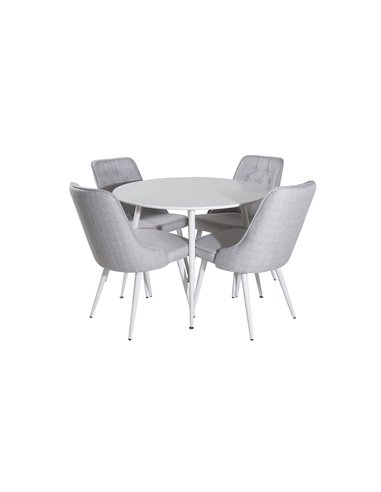 Matgrupp Plaza med Velvet Deluxe matstolar
