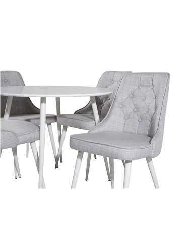 Matgrupp Plaza med Velvet Deluxe matstolar
