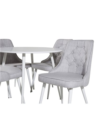 Matgrupp Plaza med Velvet Deluxe matstolar