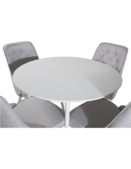 Matgrupp Plaza med Velvet Deluxe matstolar