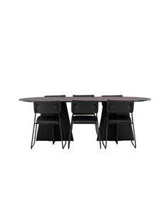 Matgrupp Bootcut med Kenth matstolar, 230 × 115 cm