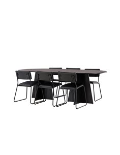 Matgrupp Bootcut med Kenth matstolar, 230 × 115 cm 2