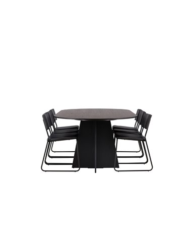 Matgrupp Bootcut med Kenth matstolar, 230 × 115 cm