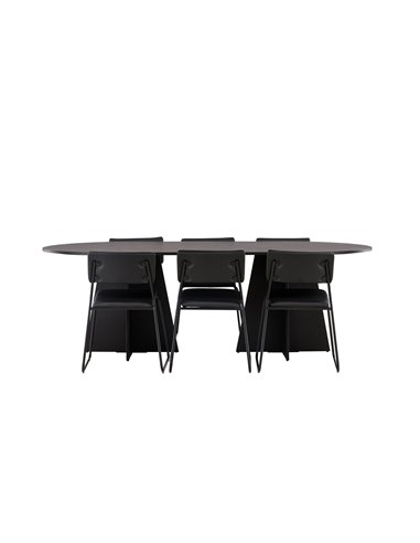 Matgrupp Bootcut med Kenth matstolar, 230 × 115 cm