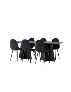 Matgrupp Bootcut med Polar matstolar, 230 × 115 cm 2