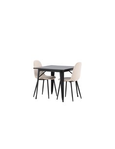 Matgrupp Tempe med Polar matstolar, 80 × 80 cm 2