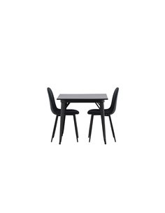 Matgrupp Tempe med Polar matstolar, 80 × 80 cm