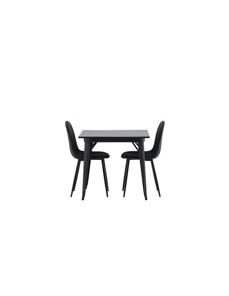Matgrupp Tempe med Polar matstolar, 80 × 80 cm