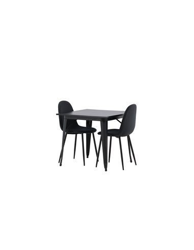 Matgrupp Tempe med Polar matstolar, 80 × 80 cm