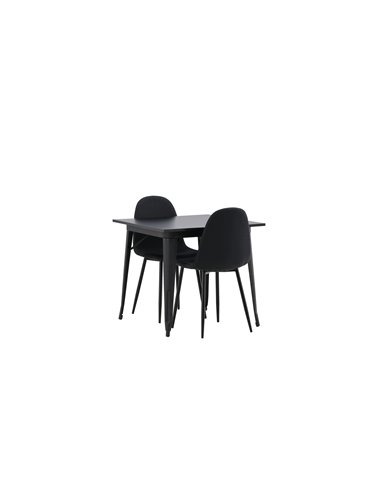 Matgrupp Tempe med Polar matstolar, 80 × 80 cm